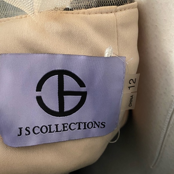 JS collection Embroidered A-line black gown - Picture 8 of 8